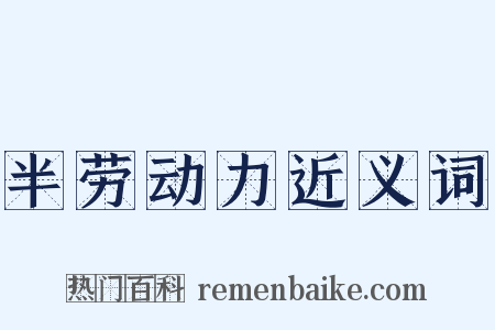 半劳动力近义词是什么意思的图片